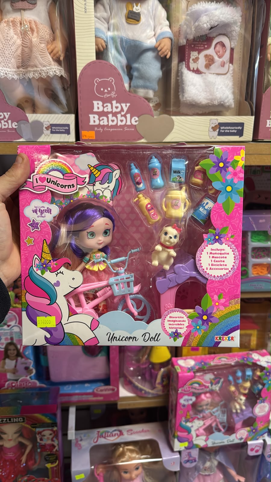 Unicorn Doll con Perrito y Casita