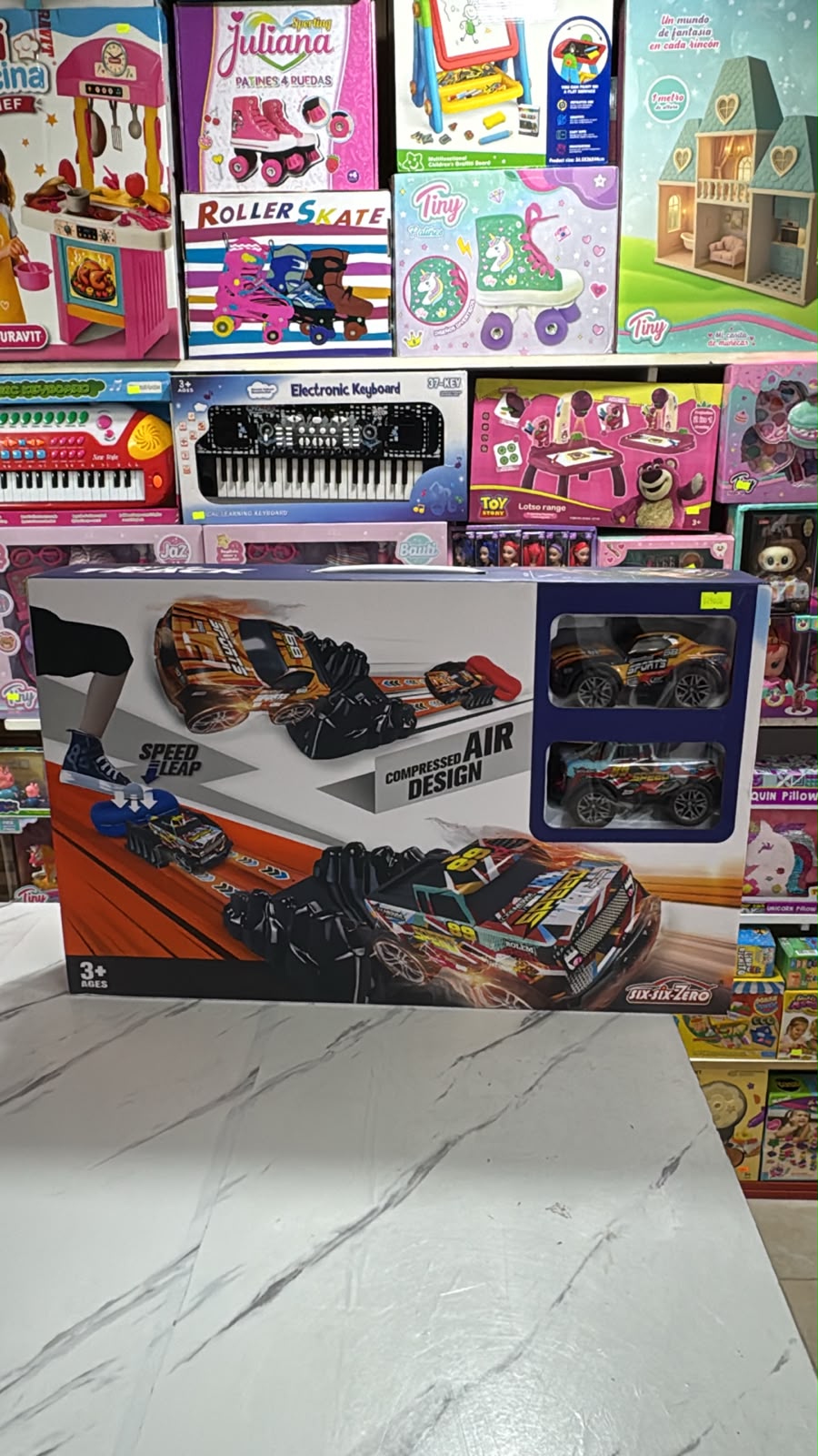 Pista con autos